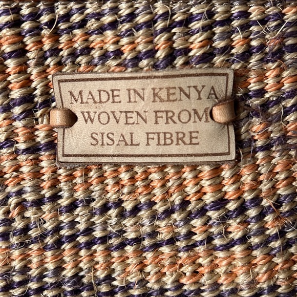 African Sisel Woven Striped Bag - Picture 8 of 11